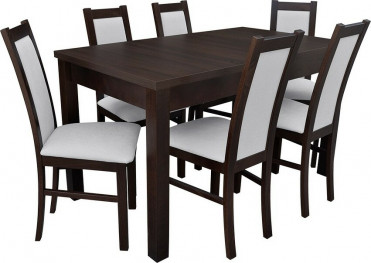 IMOLA Spisebord med 6 stole