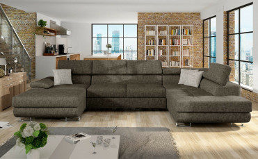 højrevendt COTERE U-Sofa i brun