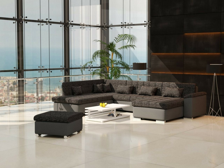 NORDIC U-Sofa med puffer