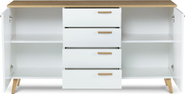 3 - FRISK Kommode Hvid / Eg