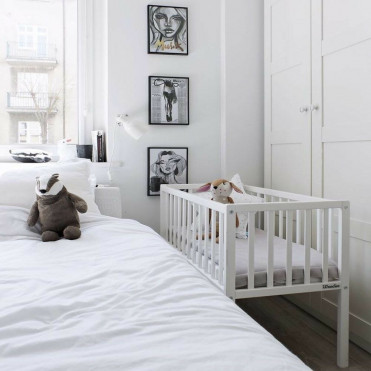 Woodies BEDSIDE CRIB tremmeseng - white