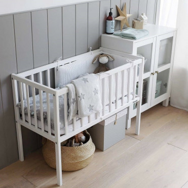 Woodies BEDSIDE CRIB tremmeseng - white Woodies BEDSIDE CRIB tremmeseng - white
