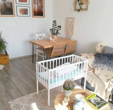 Woodies BEDSIDE CRIB tremmeseng - white Woodies BEDSIDE CRIB tremmeseng - white