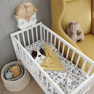 Woodies BEDSIDE CRIB tremmeseng - white Woodies BEDSIDE CRIB tremmeseng - white