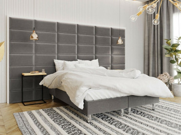 LUX II Boxmadras i grå velour