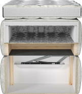 ELEGANCE Dobbeltseng med komfortable madrasser ELEGANCE Dobbeltseng med komfortable madrasser