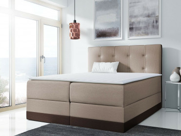 ROYAL Kontinentalseng i beige og sort farver
