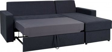 mørk DOMINO Chaiselong sofa med sovefunktion