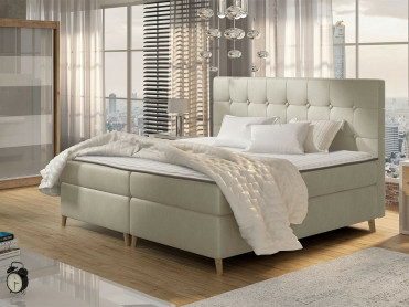 AVANTI Dobbeltseng i beige quiltet stof