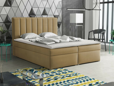 IDEA Kontinentalseng i beige velour