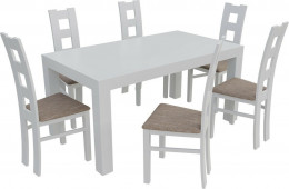 CUT III Spisebord med 6 stk. spisestole