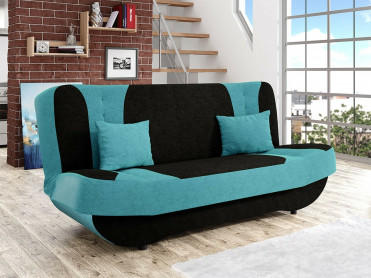 PINTO Sovesofa i bl&aring; og sort