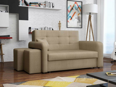 VIVA HOME Sovesofa med puf...