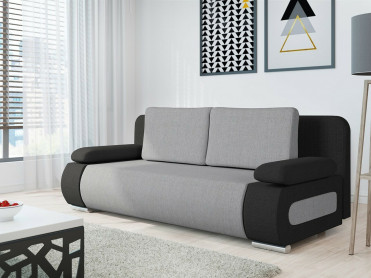 ERNAS Sovesofa i sort og gr&aring;