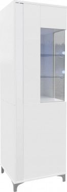 Hvid vitrine 198cm højt