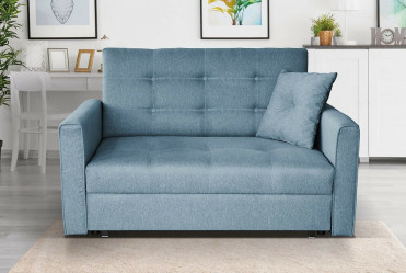 VIVA LUX II sofa og sovesofa i blå grå farve