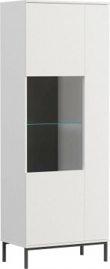 Moderne vitrine i hvid med led belysning