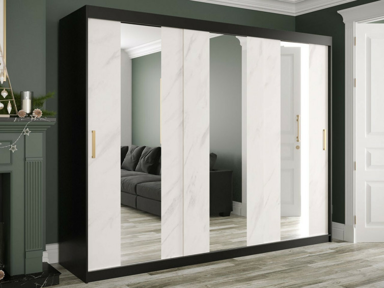 Garderobeskab MARMOR IV 250 med spejl