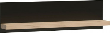hylde i sort og træ farve 120cm lang