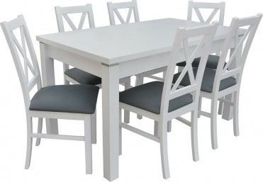 OBSYDIAN Spisebord med 6 stole