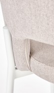 COLLIN beige spisebordsstol med hvidt pulverlakeret stål COLLIN beige spisebordsstol med hvidt pulverlakeret stål