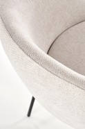 rund ELAINE Spisebordsstol i beige vævet stof rund ELAINE Spisebordsstol i beige vævet stof
