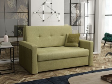 VIVA MEL II Sovesofa i lysegrøn samt gul farve med dekorativ pude VIVA MEL II Sovesofa i lysegrøn samt gul farve med dekorativ pude