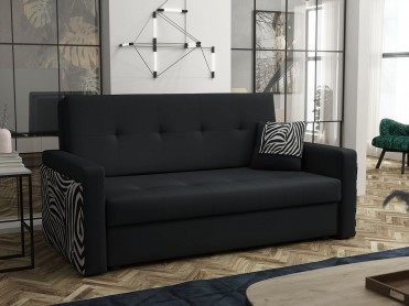 VIVA MEL Sovesofa i sort med zebra pude