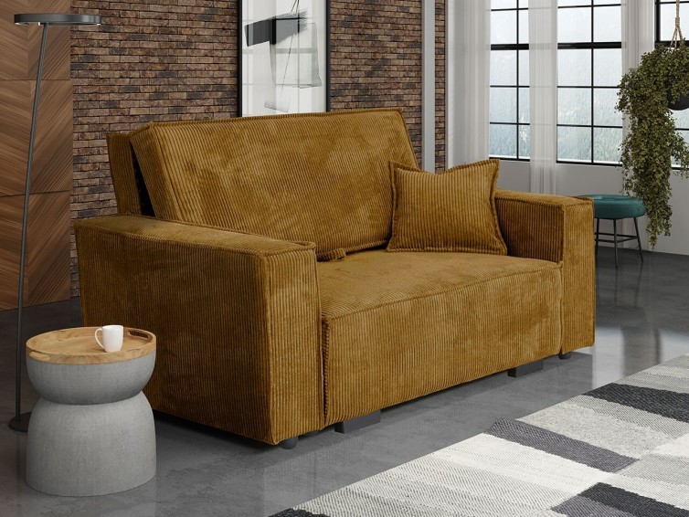 VIVA STAR II Sovesofa i honning riflet fløjl