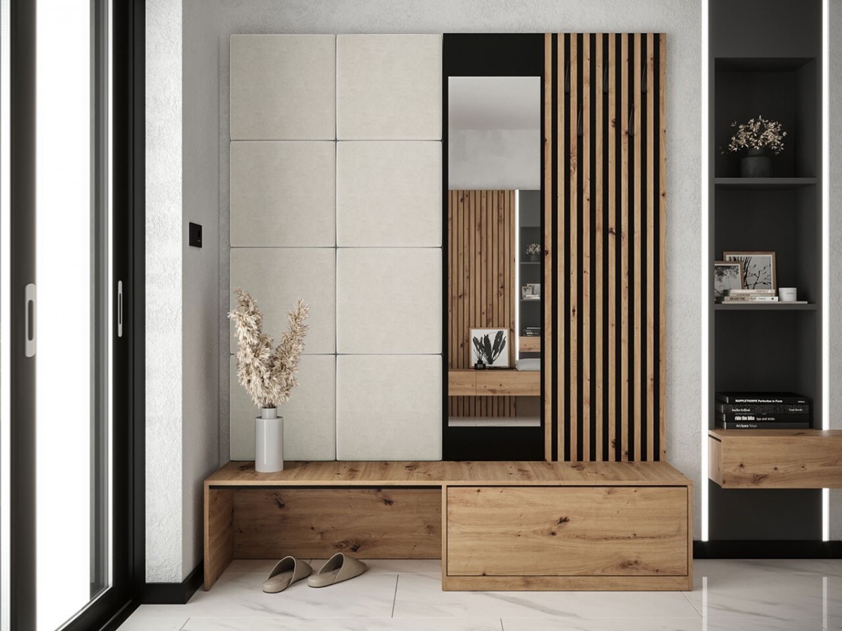 PREMIUM Entremøbler sæt med spejl i moderne design