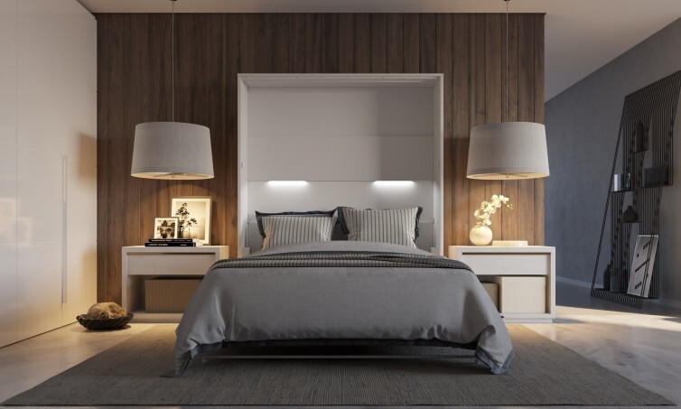 INVENTO SKABSSENG - 160 x 200 CM MED LED