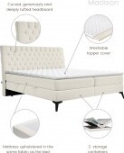 MADISON beige stor seng detaljebillede MADISON beige stor seng detaljebillede