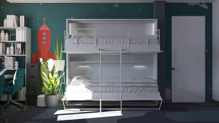 MODERNO INVENTO KØJESENGE 200x90 HVID MAT