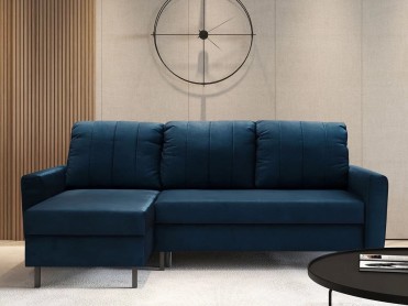 SALLY Chaiselong sofa i mørkeblå farve