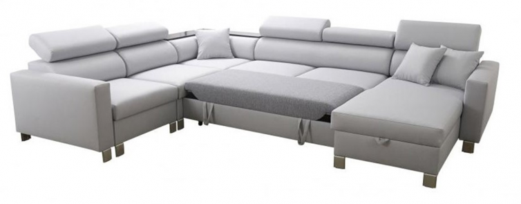 rummelig U-Sofa med sovefunktion rummelig U-Sofa med sovefunktion