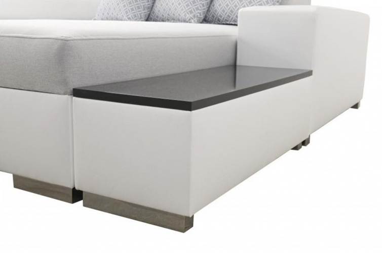 PERSEO U-Sofa med praktisk hylde PERSEO U-Sofa med praktisk hylde
