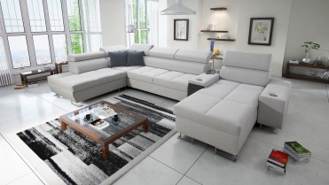 Morena City U-sofa med USB-port