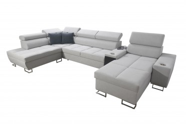 Morena City U-sofa med USB-port