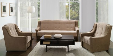 NIAGARA 3 stk. sofas&aelig;t i beige og lysebrun