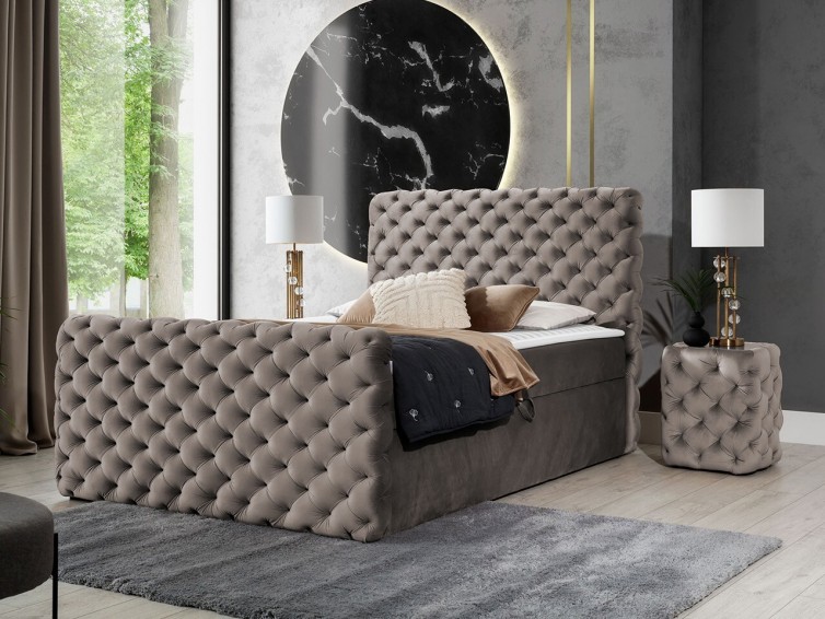 CHESTERFIELD II Kontinentalseng 140x200 cm - Outlet