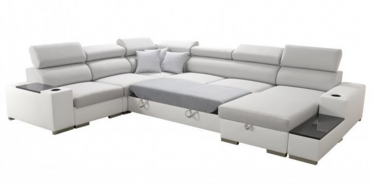stor PERSEO U-Sofa med sovefunktion