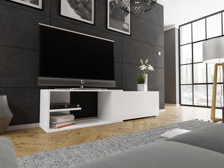glidende tv bord i hvid