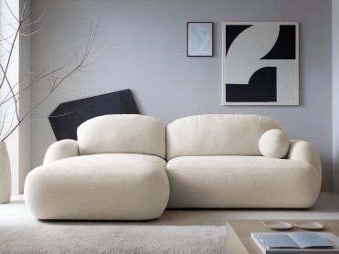 Hjørnesofa MOREZI Bouclé