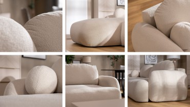 Hjørnesofa MOREZI Bouclé