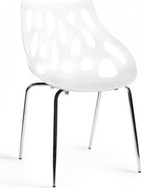 spisestol i hvid polypropylene plast