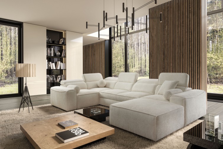 VITO IV U-sofa med flytbar puf