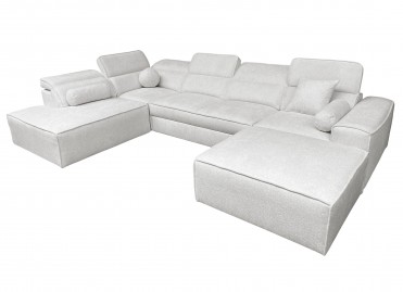VITO VI U-sofa med flytbar puf
