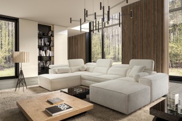 VITO VI U-sofa med flytbar puf