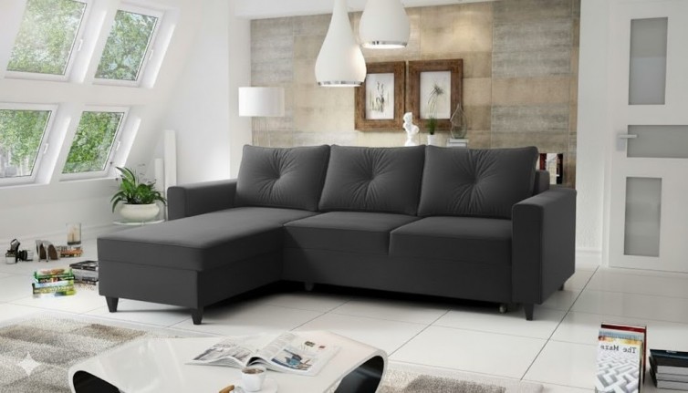 ADONIS Grå Sofa med chaiselong - Outlet