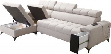 GRECO Sofa med chaiselong -...